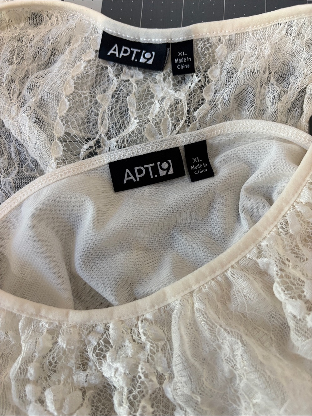 Apt. 9 Cream Lace Ruffle Shell Top - Picture 8 of 11